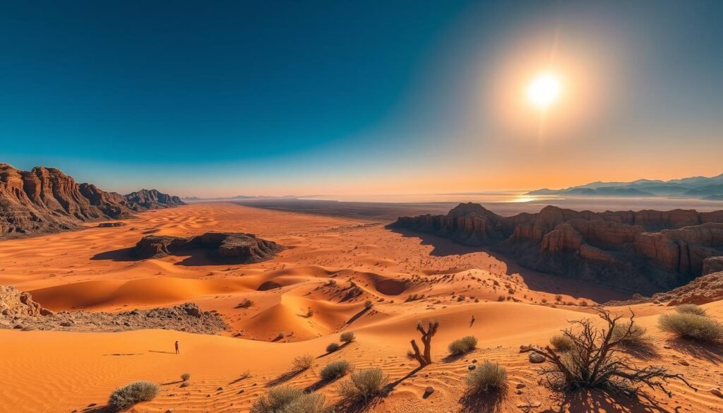 Extreme temperatures in Zingler Desert