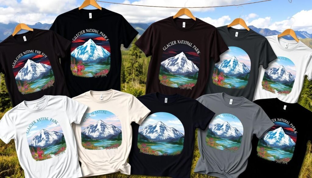 glacier park graphic tees